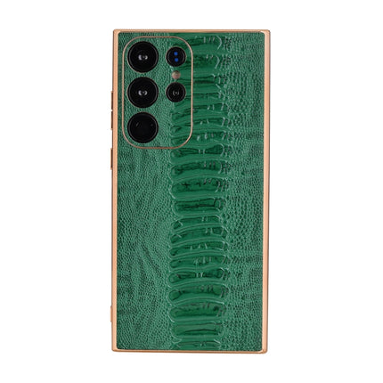 Genuine Leather Weilai Series Nano Electroplating Phone Case, For Xiaomi 13 Pro, For Samsung Galaxy S23 5G, For Samsung Galaxy S23+ 5G, For Samsung Galaxy S23 Ultra 5G