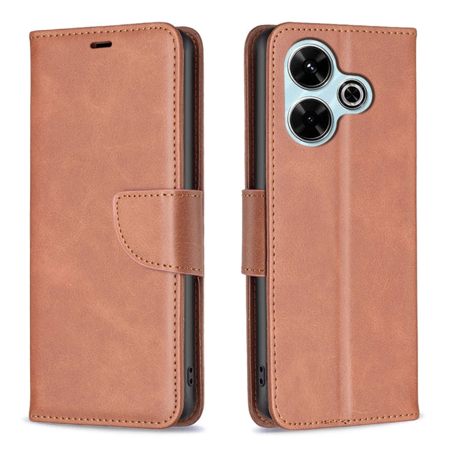 Lambskin Texture Pure Color Flip Leather Phone Case, For Xiaomi Poco M6 4G / Redmi 13 4G, For Xiaomi Redmi A3, For Xiaomi Redmi Note 13 Pro 4G Global, For Xiaomi Redmi Note 13 4G Global