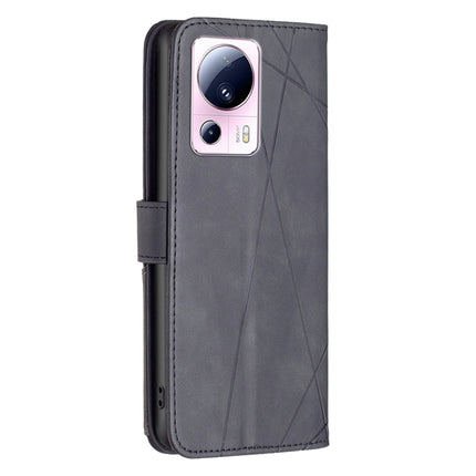 Magnetic Buckle Rhombus Texture Leather Phone Case, For Xiaomi 13 Lite / Civi 2