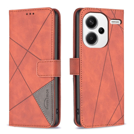 Magnetic Buckle Rhombus Texture Leather Phone Case, For Xiaomi Redmi Note 13 Pro+ 5G, For Xiaomi Redmi Note 13 Pro 5G, For Xiaomi 13T / 13T Pro / Redmi K60 Ultra, For Xiaomi Redmi K70 / K70 Pro