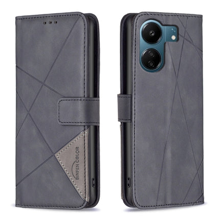 Magnetic Buckle Rhombus Texture Leather Phone Case, For Xiaomi Redmi Note 13 4G Global, For Xiaomi Redmi K70E, For Xiaomi Redmi Note 13, For Xiaomi Redmi 13C