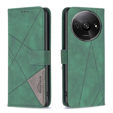 Magnetic Buckle Rhombus Texture Leather Phone Case, For Xiaomi Poco M6 4G / Redmi 13 4G, For Xiaomi Redmi Note 13 Pro 4G Global, For Xiaomi Poco M6 Pro 4G, For Xiaomi Redmi A3