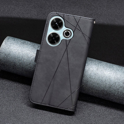 Magnetic Buckle Rhombus Texture Leather Phone Case, For Xiaomi Poco M6 4G / Redmi 13 4G, For Xiaomi Redmi Note 13 Pro 4G Global, For Xiaomi Poco M6 Pro 4G, For Xiaomi Redmi A3
