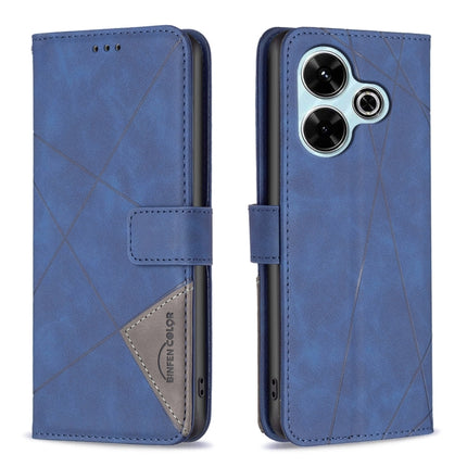 Magnetic Buckle Rhombus Texture Leather Phone Case, For Xiaomi Poco M6 4G / Redmi 13 4G, For Xiaomi Redmi Note 13 Pro 4G Global, For Xiaomi Poco M6 Pro 4G, For Xiaomi Redmi A3