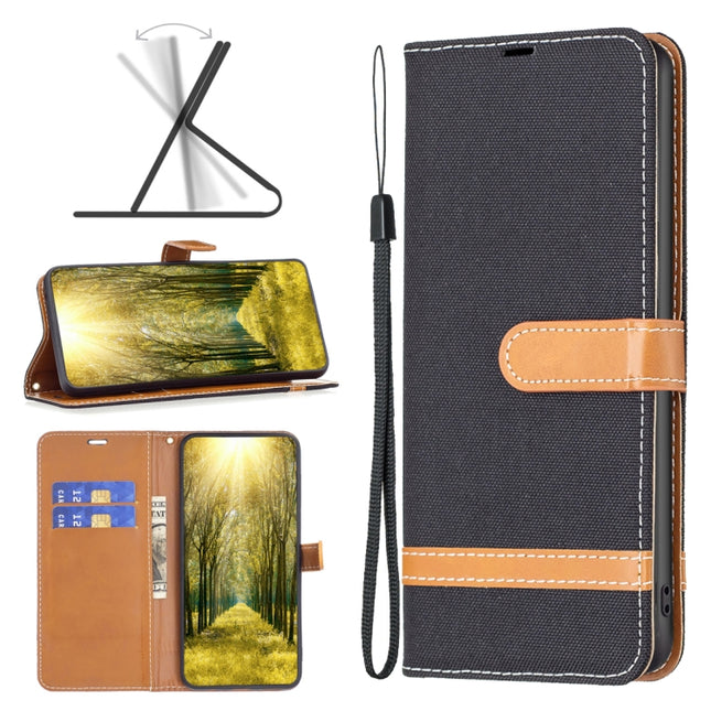 Color Block Denim Texture Leather Phone Case, For Xiaomi 13 Lite / Civi 2