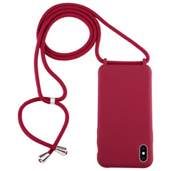 Candy Color TPU Protective Case with Lanyard, For iPhone XS Max, For iPhone XR, For iPhone 11, For iPhone 11 Pro