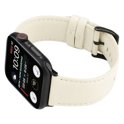 Cowhide Texture Leather Watchband, For Apple Watch Series 8&7 41mm / SE 2&6&SE&5&4 40mm / 3&2&1 38mm, For Apple Watch Series 7 45mm / 6 & SE & 5 & 4 44mm / 3 & 2 & 1 42mm, For Apple Watch Series 7 41mm / 6 & SE & 5 & 4 40mm / 3 & 2 & 1 38mm            ...