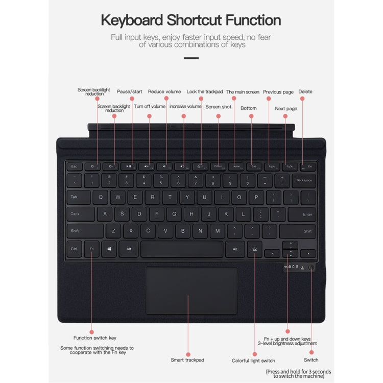 Magnetic Bluetooth Keyboard Leather Case