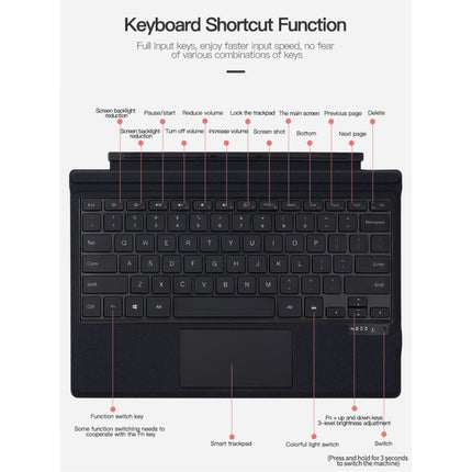 Magnetic Bluetooth Keyboard Leather Case, For Microsoft Surface Go / 2 / 3 / 4, For Microsoft Surface Pro 8 / 9 / X, For Microsoft Surface Pro 3 / 4 / 5 / 6 / 7 / 7+
