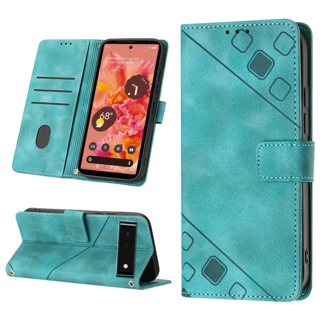 Skin-feel Embossed Leather Phone Case, For Google Pixel 6, For Google Pixel 6 Pro, For Google Pixel 6a 5G, For Google Pixel 7
