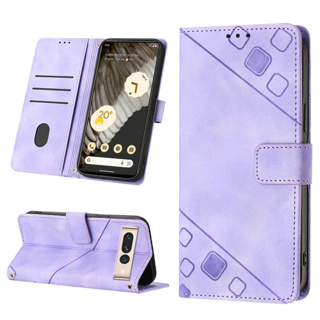 Skin-feel Embossed Leather Phone Case, For Google Pixel 7 Pro, For Google Pixel 7a