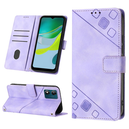 Skin-feel Embossed Leather Phone Case, For Motorola Moto E13, For Motorola Edge+ 2023, For Motorola Moto G 5G 2023, For Motorola Moto G53 5G