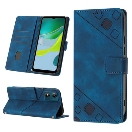Skin-feel Embossed Leather Phone Case, For Motorola Moto E13, For Motorola Edge+ 2023, For Motorola Moto G 5G 2023, For Motorola Moto G53 5G