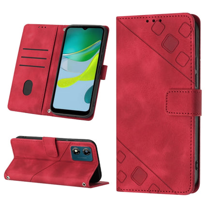 Skin-feel Embossed Leather Phone Case, For Motorola Moto E13, For Motorola Edge+ 2023, For Motorola Moto G 5G 2023, For Motorola Moto G53 5G