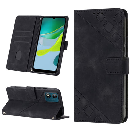 Skin-feel Embossed Leather Phone Case, For Motorola Moto E13, For Motorola Edge+ 2023, For Motorola Moto G 5G 2023, For Motorola Moto G53 5G