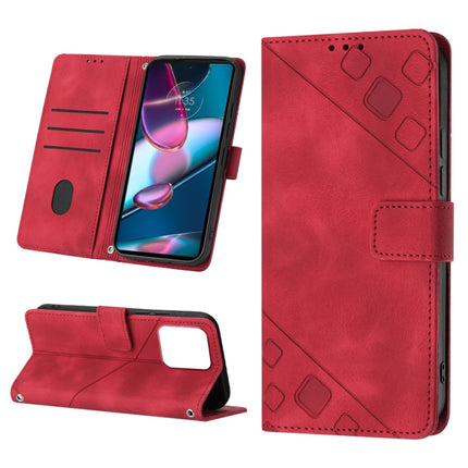 Skin-feel Embossed Leather Phone Case, For Motorola Moto E13, For Motorola Edge+ 2023, For Motorola Moto G 5G 2023, For Motorola Moto G53 5G