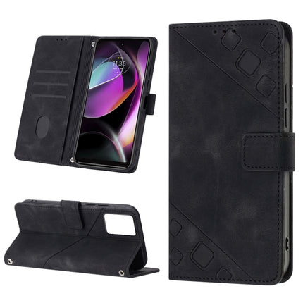 Skin-feel Embossed Leather Phone Case, For Motorola Moto E13, For Motorola Edge+ 2023, For Motorola Moto G 5G 2023, For Motorola Moto G53 5G