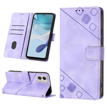 Skin-feel Embossed Leather Phone Case, For Motorola Moto E13, For Motorola Edge+ 2023, For Motorola Moto G 5G 2023, For Motorola Moto G53 5G