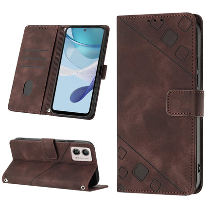 Skin-feel Embossed Leather Phone Case, For Motorola Moto E13, For Motorola Edge+ 2023, For Motorola Moto G 5G 2023, For Motorola Moto G53 5G