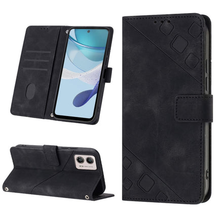 Skin-feel Embossed Leather Phone Case, For Motorola Moto E13, For Motorola Edge+ 2023, For Motorola Moto G 5G 2023, For Motorola Moto G53 5G