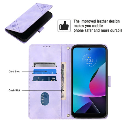 Skin-feel Embossed Leather Phone Case, For Motorola Moto G Play 2023, For Motorola Moto G72