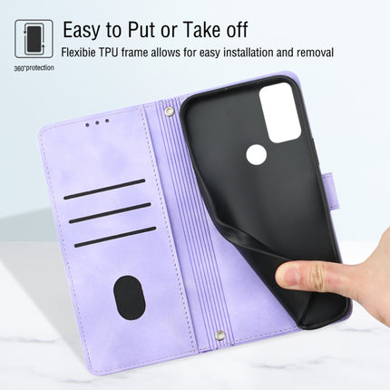 Skin-feel Embossed Leather Phone Case, For Motorola Moto G Play 2023, For Motorola Moto G72