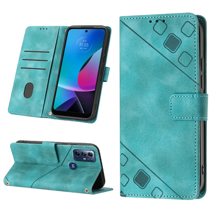 Skin-feel Embossed Leather Phone Case, For Motorola Moto G Play 2023, For Motorola Moto G72