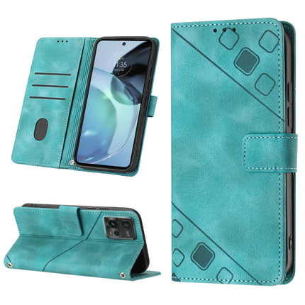 Skin-feel Embossed Leather Phone Case, For Motorola Moto G Play 2023, For Motorola Moto G72