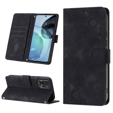 Skin-feel Embossed Leather Phone Case, For Motorola Moto G Play 2023, For Motorola Moto G72