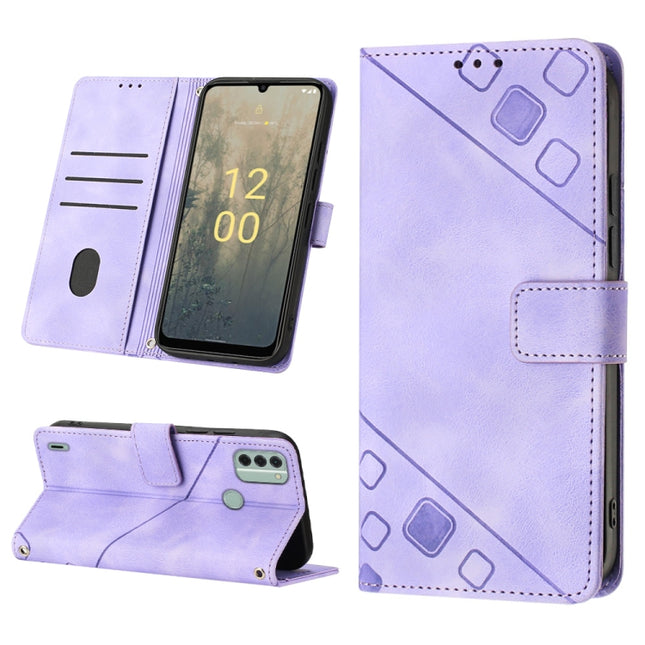 Skin-feel Embossed Leather Phone Case, For Nokia C31, For Nokia C100, For Nokia C200, For Nokia G21 / G11