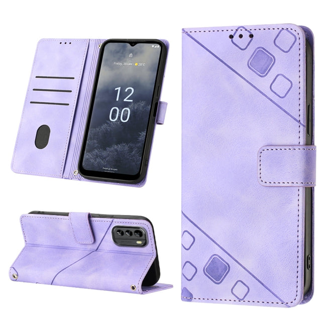 Skin-feel Embossed Leather Phone Case, For Nokia G60, For Nokia G100, For Nokia G400, For Nokia X30