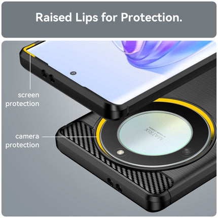 Brushed Texture Carbon Fiber TPU Phone Case, For Honor Magic5 Lite, For Honor X9a, For Honor X40