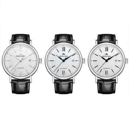 NORTH EDGE AMOY Multifunctional Business Men's Watch Waterproof Leather Mechanical Watch