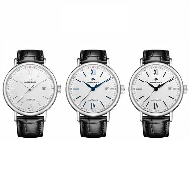 NORTH EDGE AMOY Multifunctional Business Men's Watch Waterproof Leather Mechanical Watch