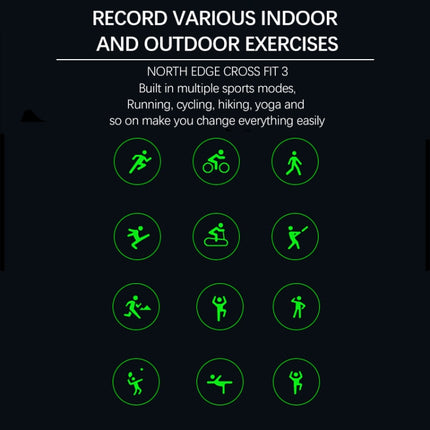 NORTH EDGE CROSS FIT3 Fashion Bluetooth Sports Smart Watch Supports Multiple Sports Modes, Sleep Monitoring, Heart Rate Monitoring