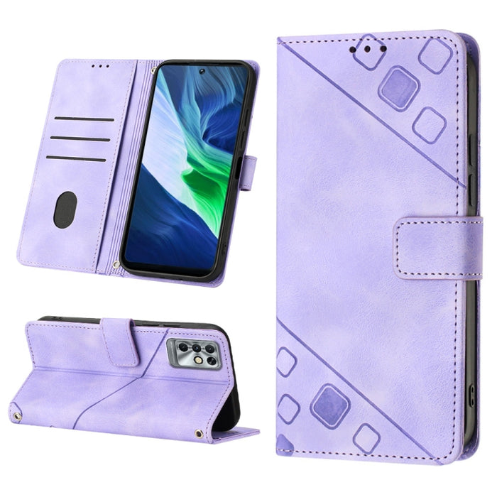 Skin-feel Embossed Leather Phone Case, For Infinix Note 11i / Note 10, For Infinix Note 11s / Note 11 Pro, For Infinix Note 12 G96, For Infinix Note 12 Pro 4G