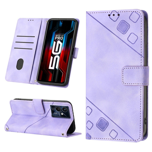 Skin-feel Embossed Leather Phone Case, For Infinix Note 12 5G / Note 12 Pro 5G, For Infinix Note 12i X6819, For Infinix Note 20 X676C, For Infinix Note 20i X665E