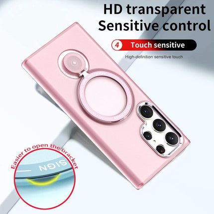 360 Degree Rotation Holder MagSafe Magnetic Phone Case, For Samsung Galaxy S23 Ultra 5G, For Samsung Galaxy S23+ 5G, For Samsung Galaxy S23 5G, For Samsung Galaxy S22 Ultra 5G, For Samsung Galaxy S22+ 5G, For Samsung Galaxy S22 5G