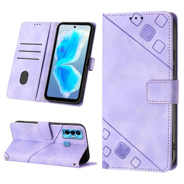Skin-feel Embossed Leather Phone Case, For Tecno Camon 18i, For Tecno Pop 5 Go, For Tecno Pop 5 LTE, For Tecno Pop 5P