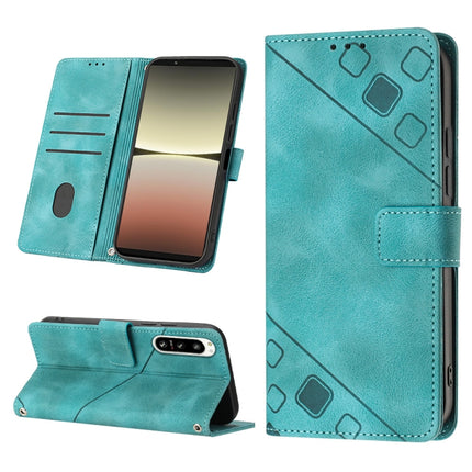 Skin-feel Embossed Leather Phone Case, For Sony Xperia 1 IV, For Sony Xperia 5 IV, For Sony Xperia 10 IV, For OPPO A78