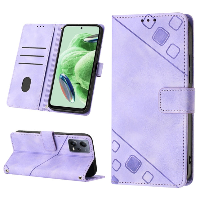 Skin-feel Embossed Leather Phone Case, For Xiaomi Redmi Note 12 Global, For Xiaomi Redmi 12C / 11A 4G, For Samsung Galaxy A04e / F04 / M04, For Samsung Galaxy A04 Core
