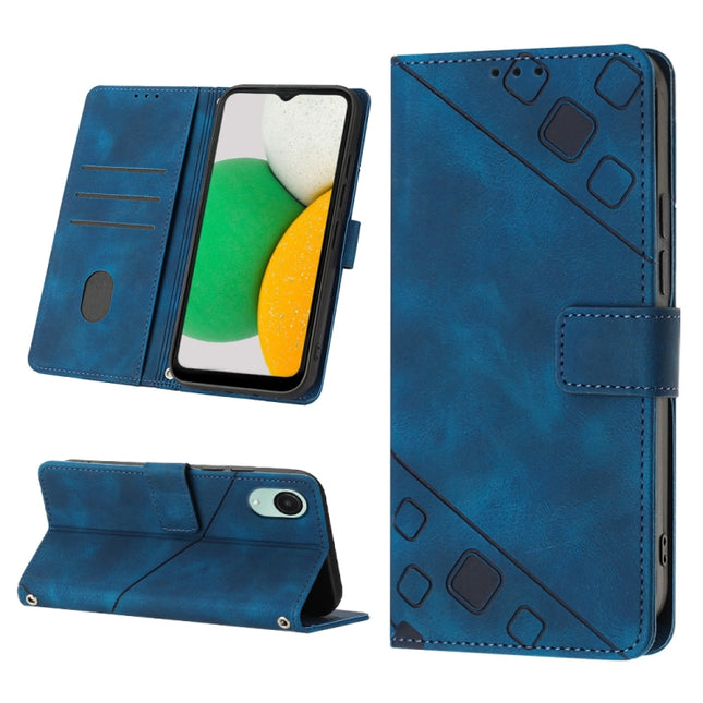 Skin-feel Embossed Leather Phone Case, For Xiaomi Redmi Note 12 Global, For Xiaomi Redmi 12C / 11A 4G, For Samsung Galaxy A04e / F04 / M04, For Samsung Galaxy A04 Core