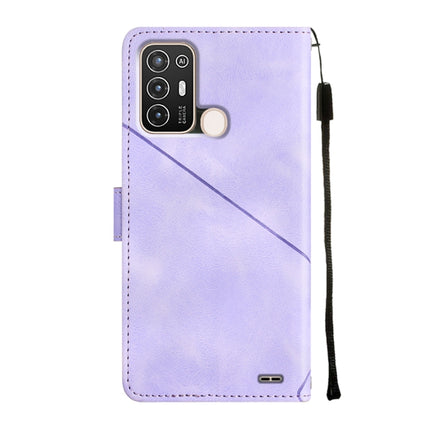 Skin-feel Embossed Leather Phone Case, For ZTE Blade A52, For ZTE Blade A72