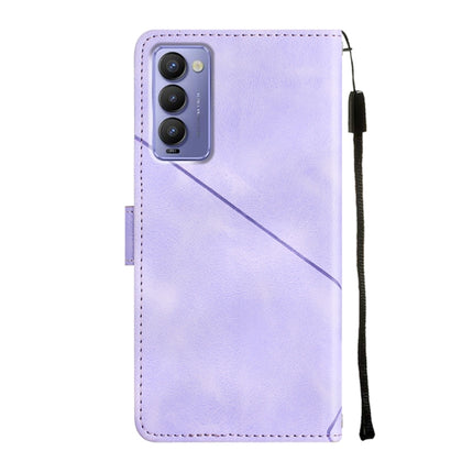 Skin-feel Embossed Leather Phone Case, For Tecno Camon 18 / 18 P, For Tecno Camon 18 Premier, For Tecno Camon 19, For Tecno Camon 19 Neo