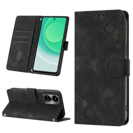 Skin-feel Embossed Leather Phone Case, For Tecno Camon 18 / 18 P, For Tecno Camon 18 Premier, For Tecno Camon 19, For Tecno Camon 19 Neo