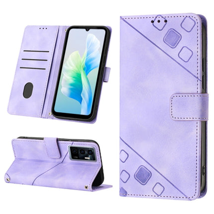 Skin-feel Embossed Leather Phone Case, For vivo S10e 5G / V23e 4G&5G / Y75 4G, For vivo V20 / V21e 4G / Y73 2021, For vivo Y02s, For vivo Y15s 2021 / Y15a