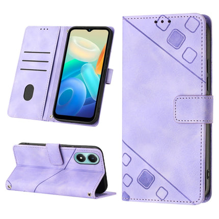 Skin-feel Embossed Leather Phone Case, For vivo S10e 5G / V23e 4G&5G / Y75 4G, For vivo V20 / V21e 4G / Y73 2021, For vivo Y02s, For vivo Y15s 2021 / Y15a