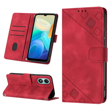 Skin-feel Embossed Leather Phone Case, For vivo S10e 5G / V23e 4G&5G / Y75 4G, For vivo V20 / V21e 4G / Y73 2021, For vivo Y02s, For vivo Y15s 2021 / Y15a