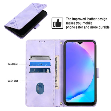 Skin-feel Embossed Leather Phone Case, For vivo Y17 / Y15 / Y12 / U10 / Y11 / Y3, For vivo Y21 2021 / Y33s / Y21s, For vivo Y51 2020 / Y31 2021 / Y51a / Y53s 4G, For vivo Y77 5G Global