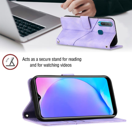 Skin-feel Embossed Leather Phone Case, For vivo Y17 / Y15 / Y12 / U10 / Y11 / Y3, For vivo Y21 2021 / Y33s / Y21s, For vivo Y51 2020 / Y31 2021 / Y51a / Y53s 4G, For vivo Y77 5G Global